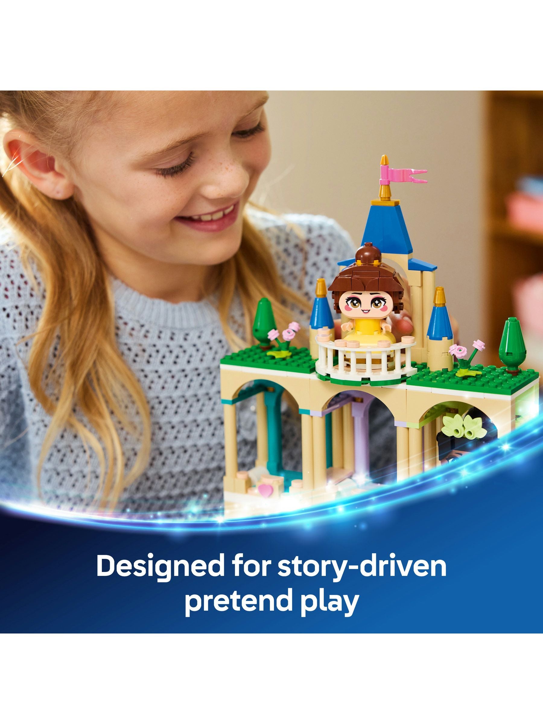 LEGO Disney Princess Castle with Belle and Tiana mini-dolls (British brand)