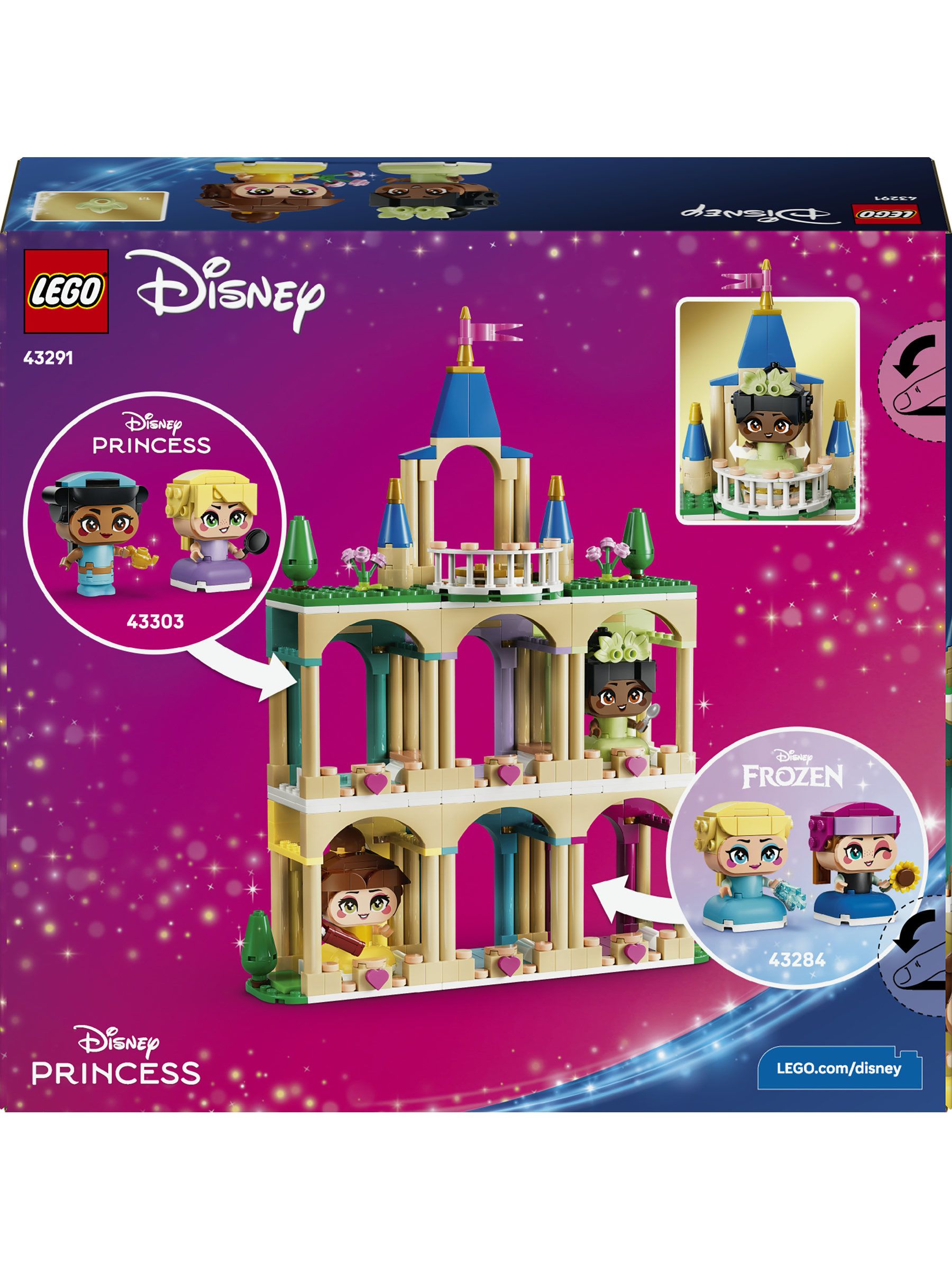 LEGO Disney Princess Castle with Belle and Tiana mini-dolls (British brand)