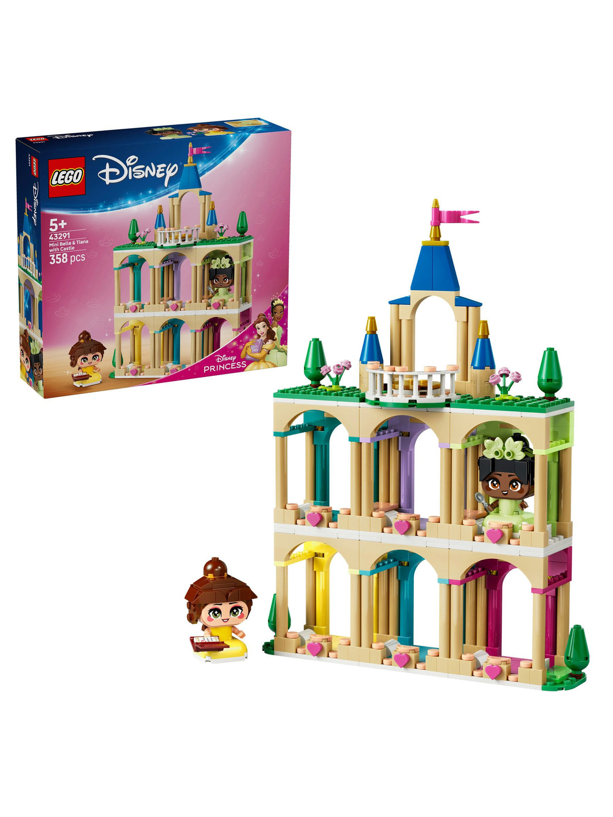 LEGO Disney Princess Castle with Belle and Tiana mini-dolls (British brand)
