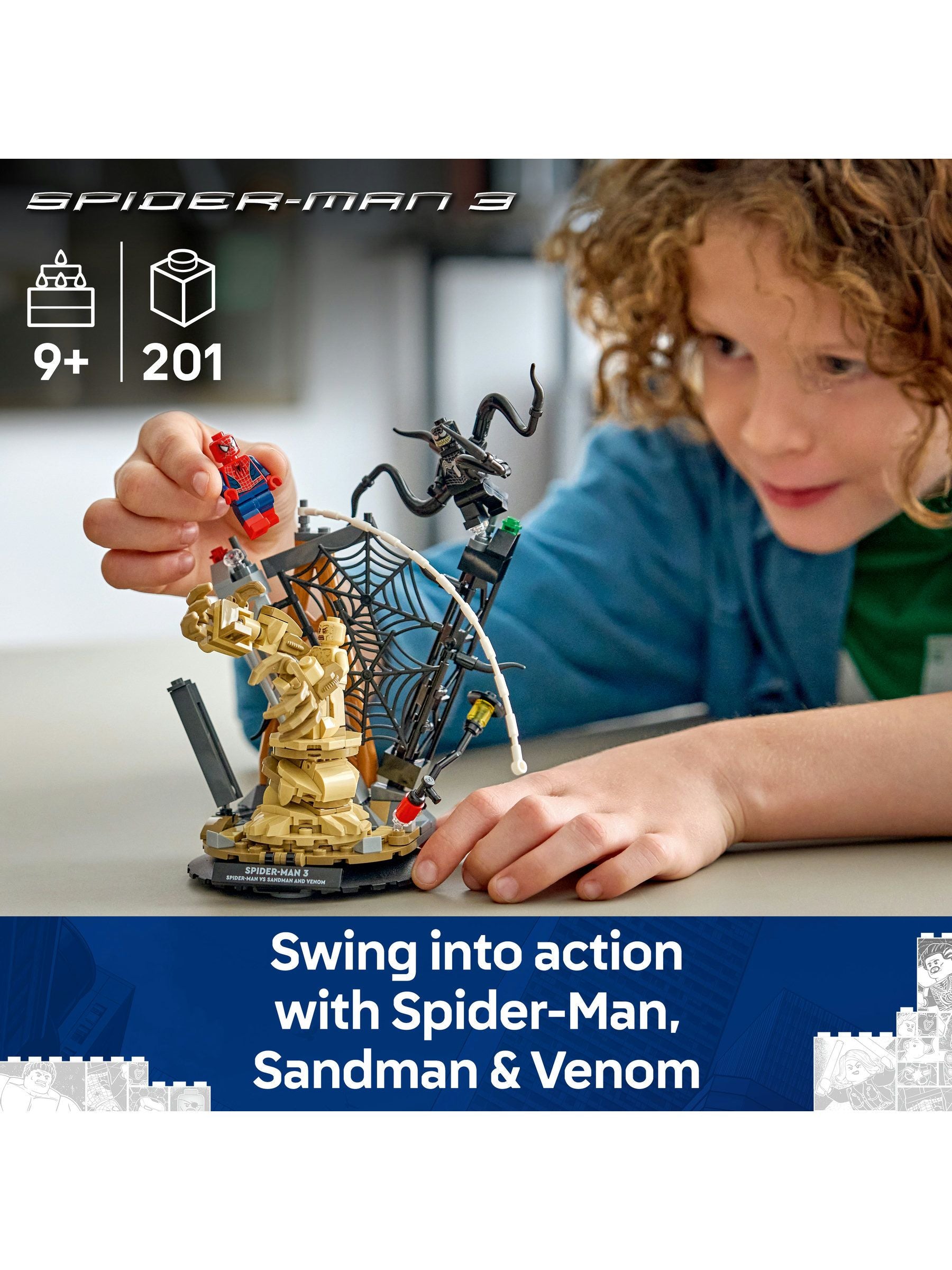LEGO Marvel Epic Battle Spider-Man vs Sandman building set, imported from the UK