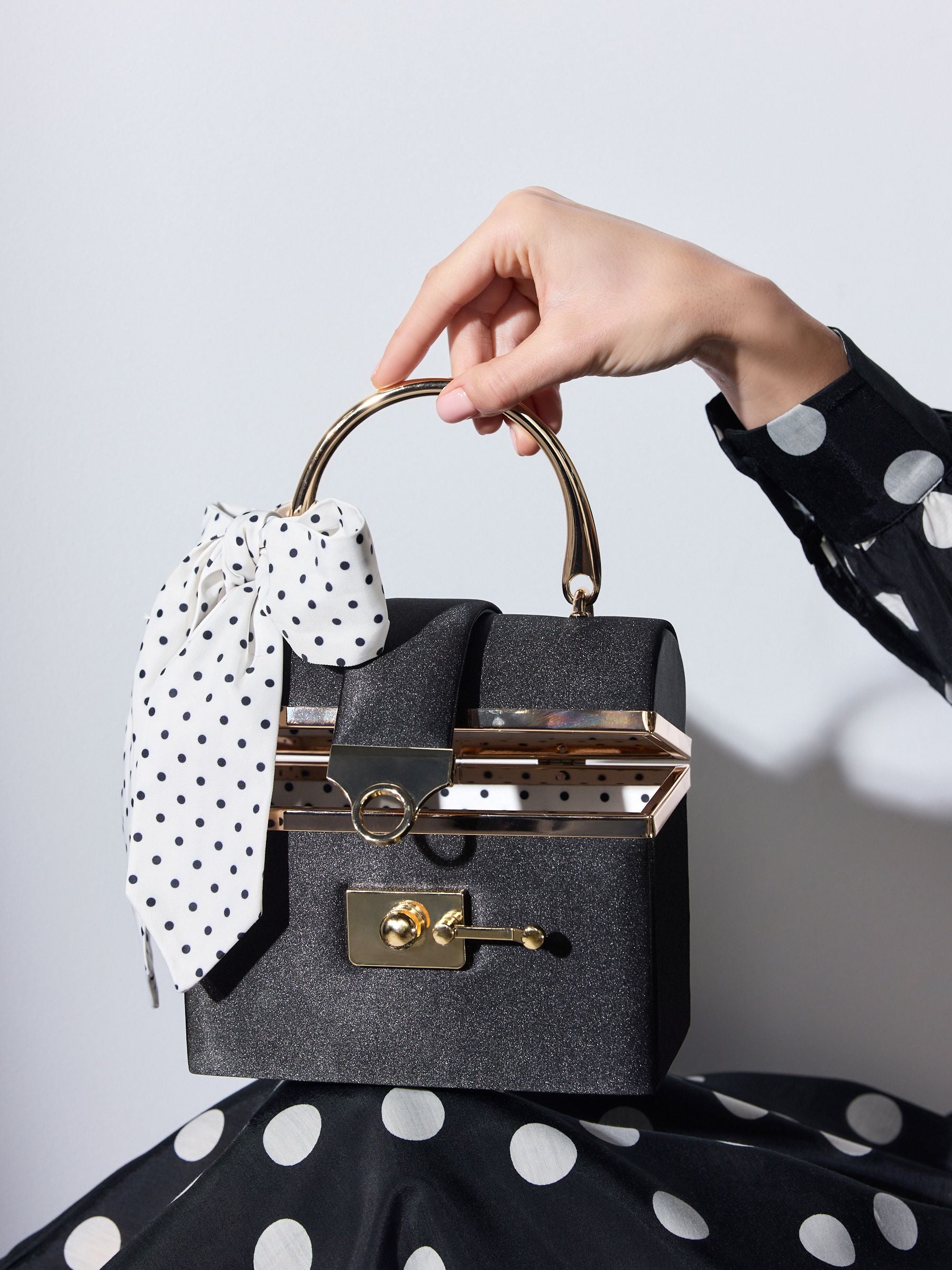 Tabitha Simmons X Next polka dot scarf bag (British brand)