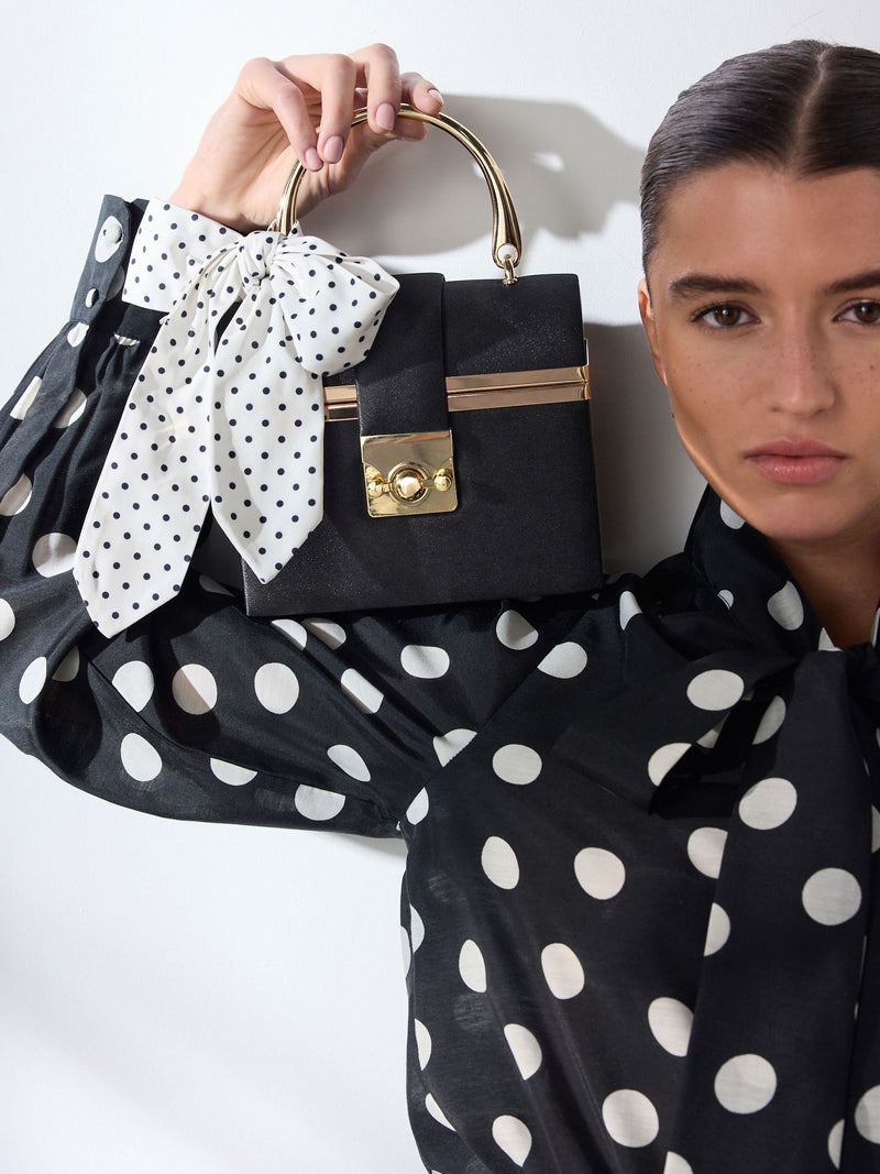 Polka Dot Tabitha Simmons X Next The Keeper Scarf Bag