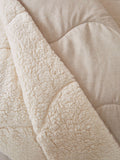 Night Lark natural oat sherpa throw 135x200cm, imported from the UK