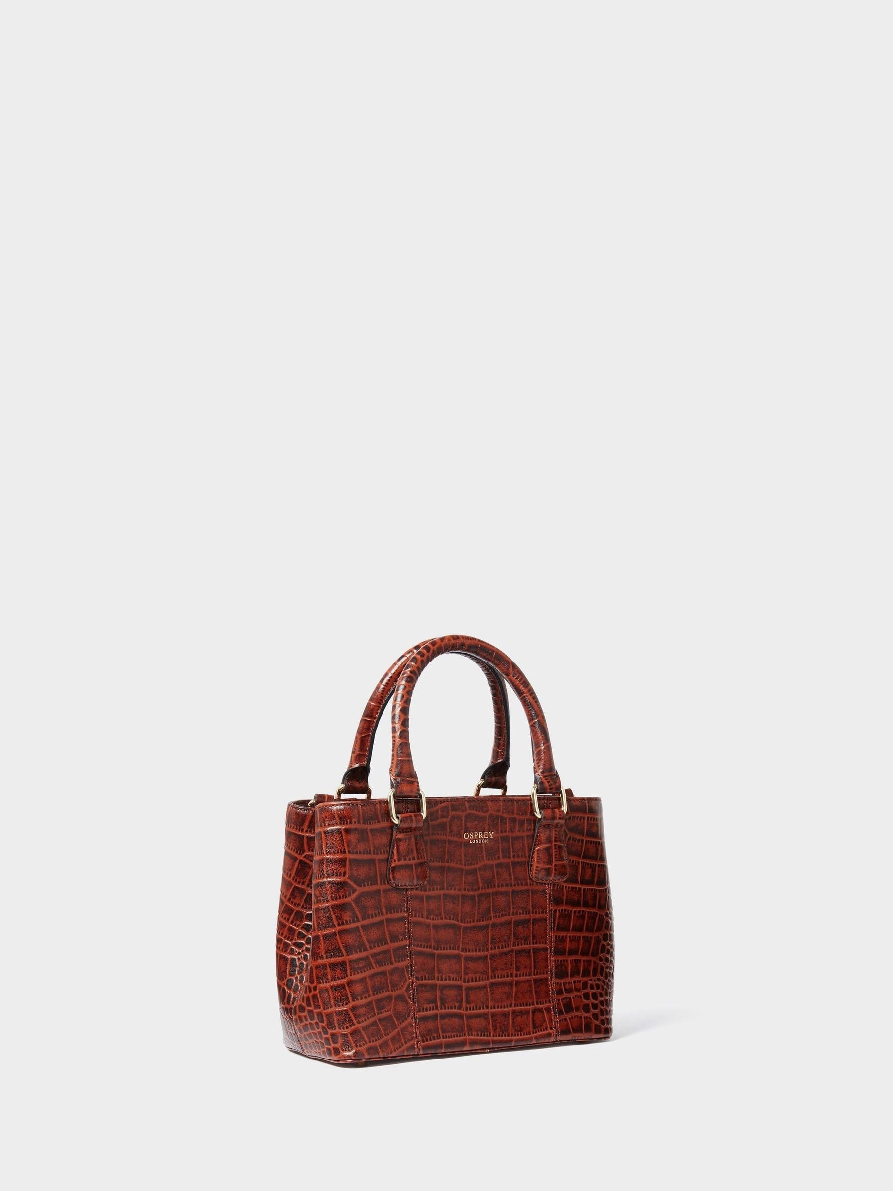 Osprey London Brown The Adaline Mini Leather Grab Bag