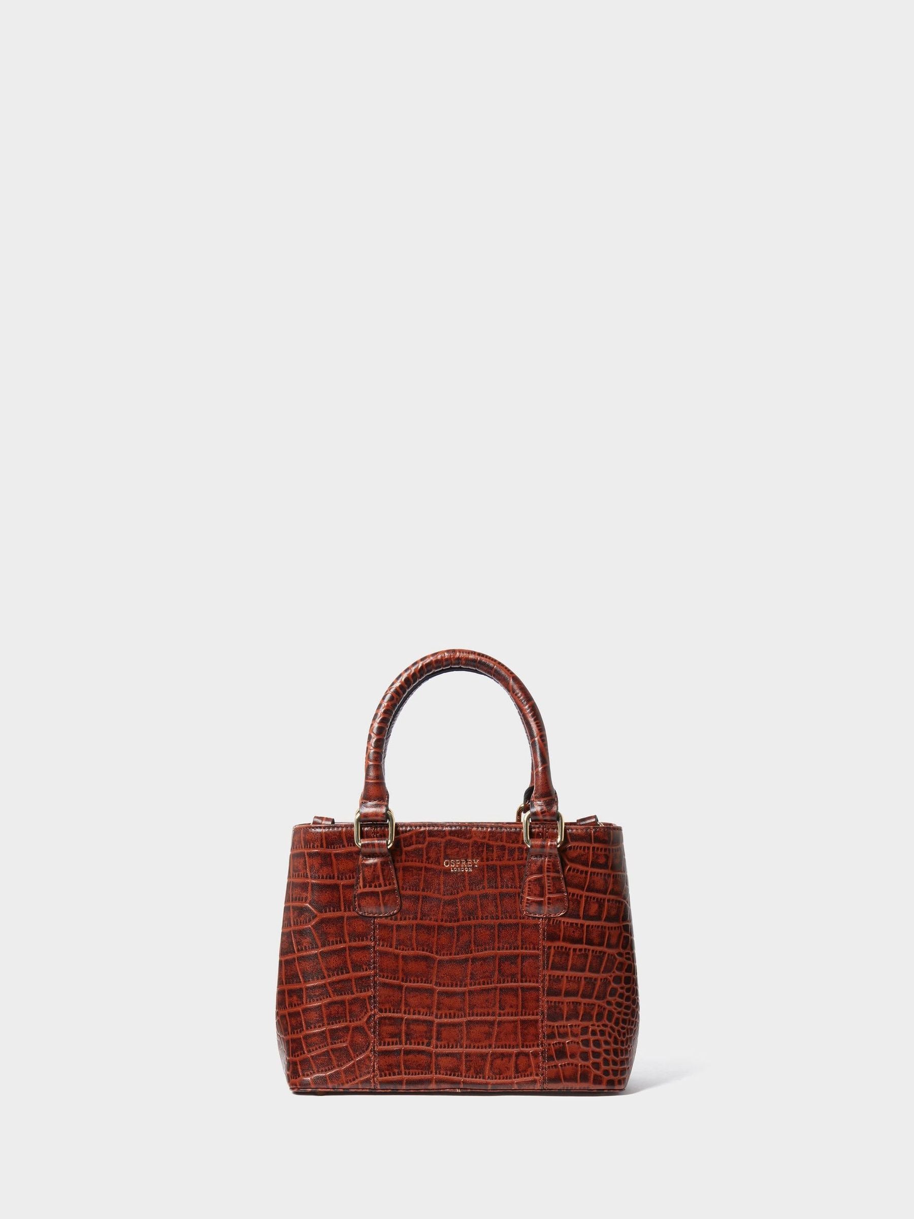 Osprey London Brown The Adaline Mini Leather Grab Bag