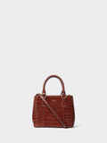 Osprey London Brown The Adaline Mini Leather Grab Bag