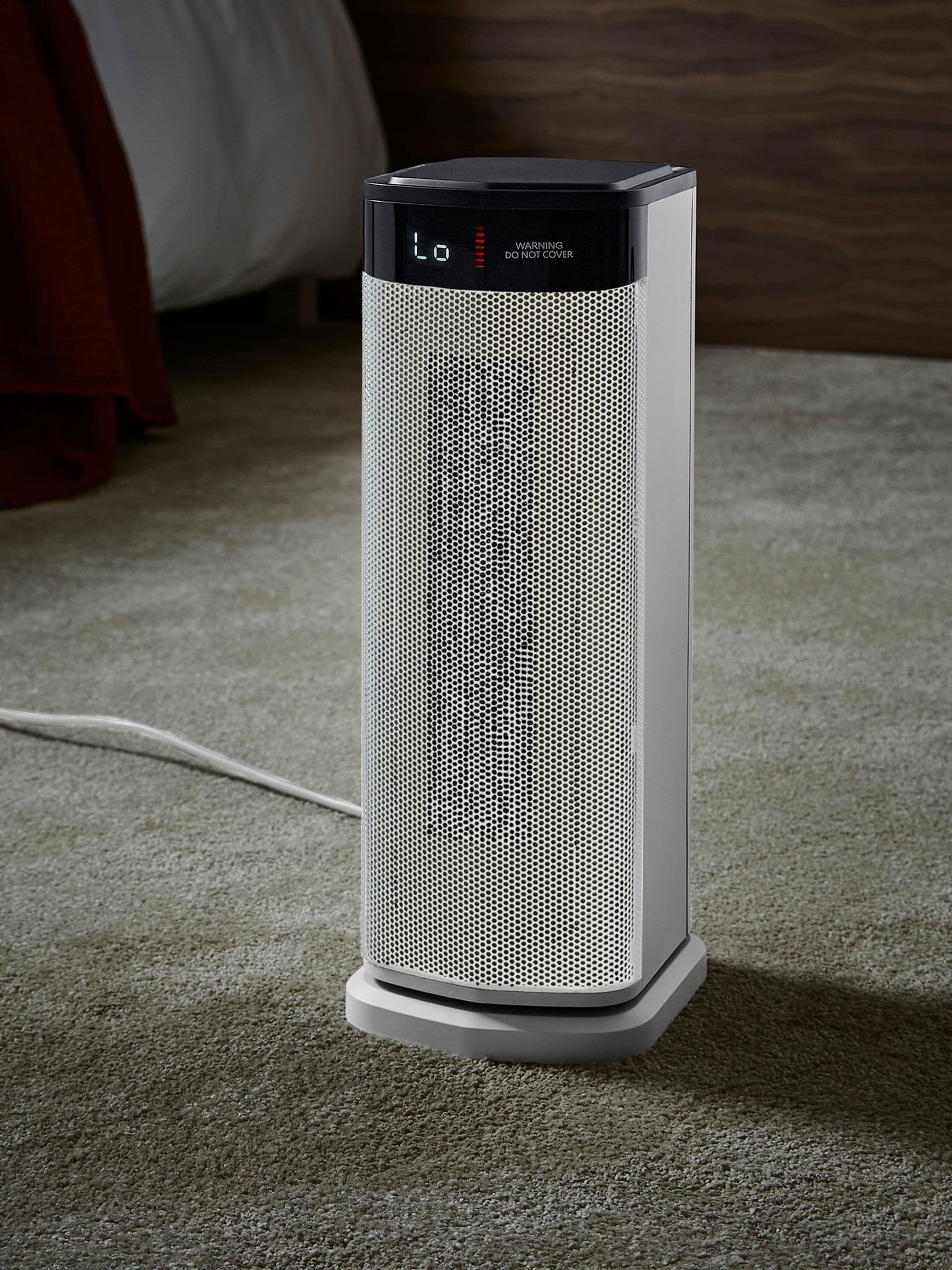 Morphy Richards white ceramic tower fan heater (British brand)
