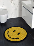 Mooky Mats yellow happy face round bath mat 70cm - British product