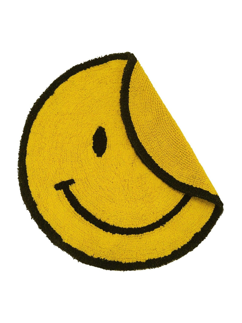 Mooky Mats yellow happy face round bath mat 70cm - British product