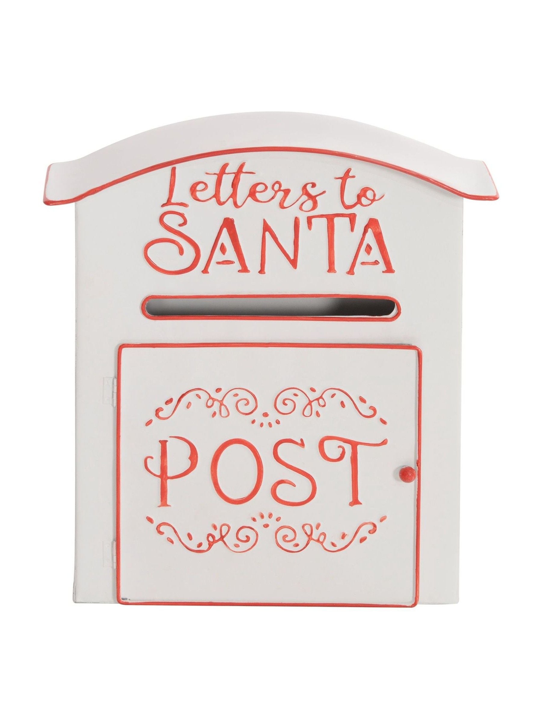 HOMCOM white Christmas post box 30.5cm (British brand)