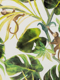 Clarke and Clarke Green Monkey Business Exotica 2 10M Wallpaper