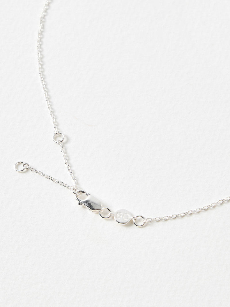 Oliver Bonas sterling silver Cora heart pendant necklace, UK version