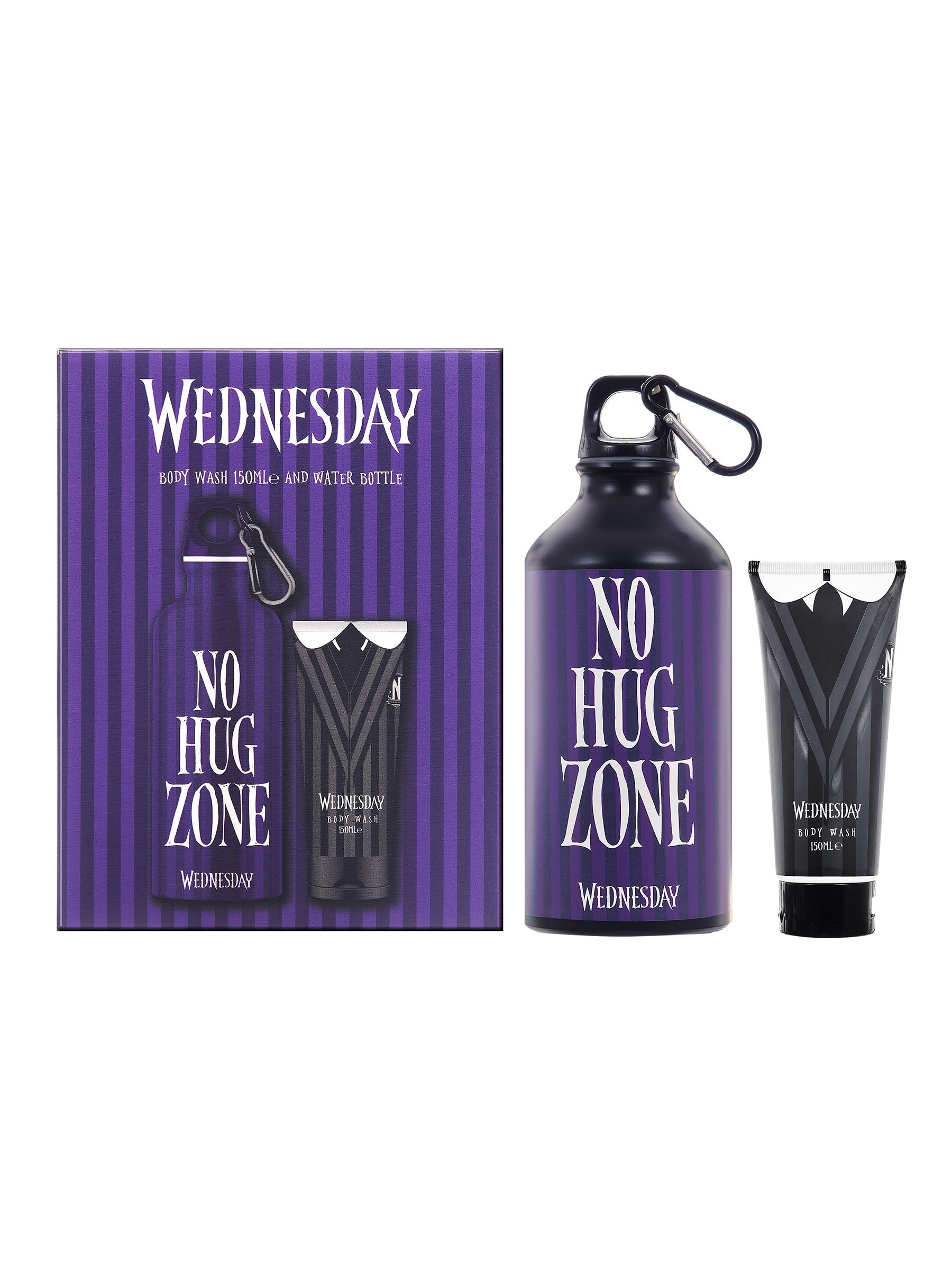Wednesday body wash and water bottle gift set 150ml (British brand)