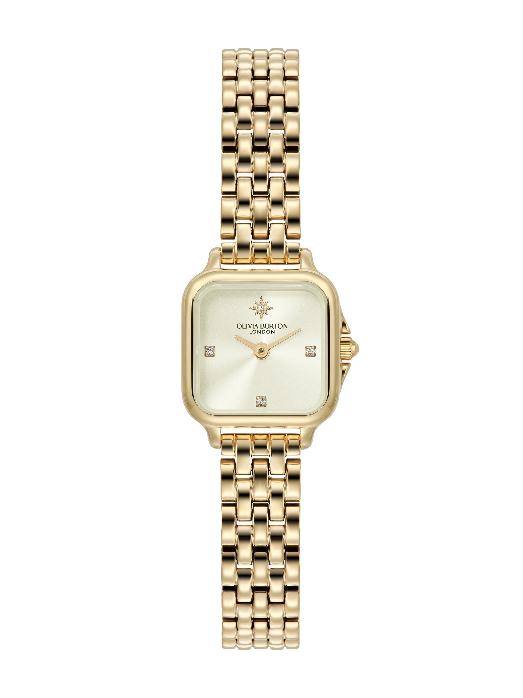 Olivia Burton gold tone watch Mini Grosvenor 20mm, imported from the UK