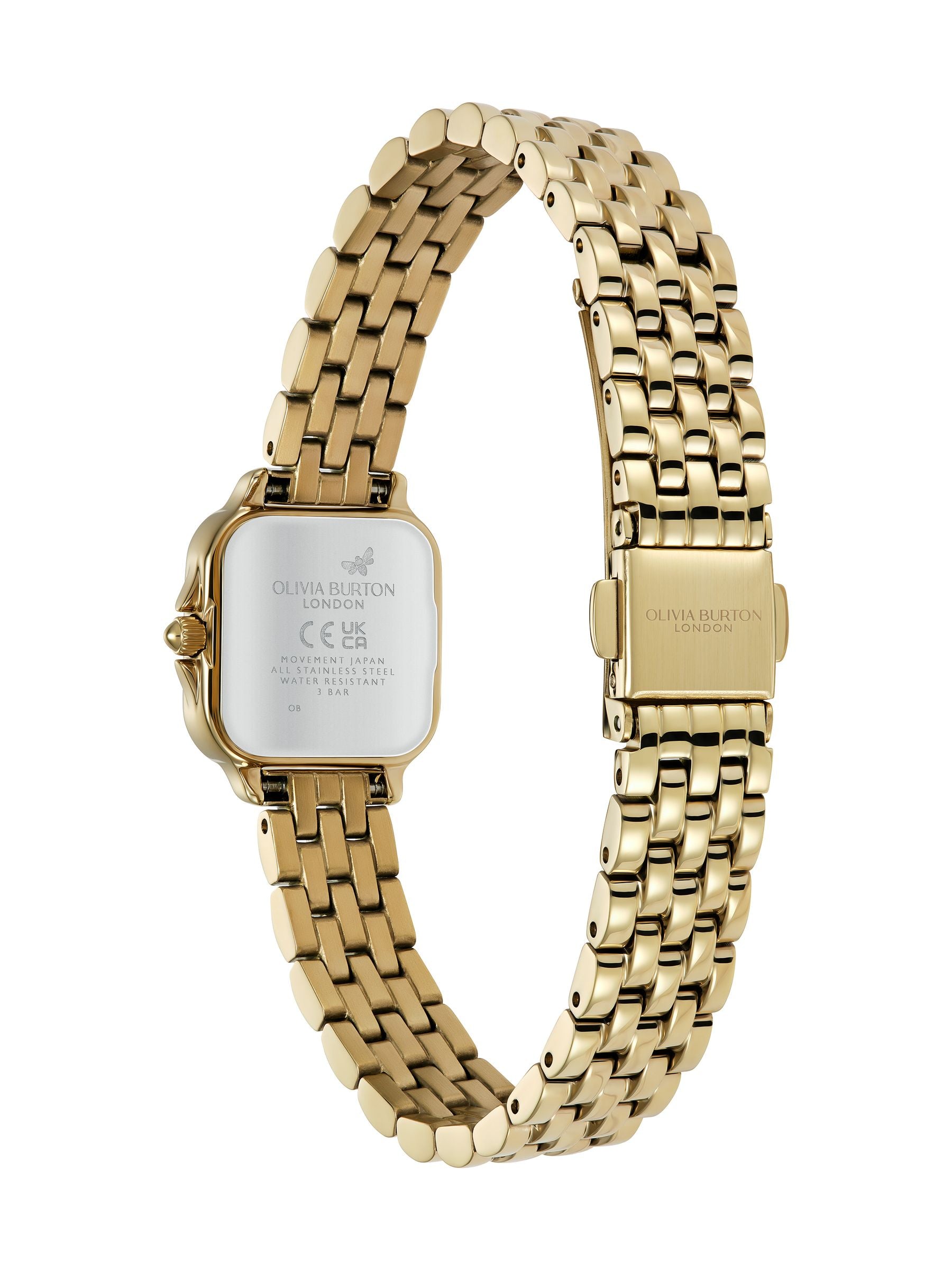 Olivia Burton gold tone watch Mini Grosvenor 20mm, imported from the UK