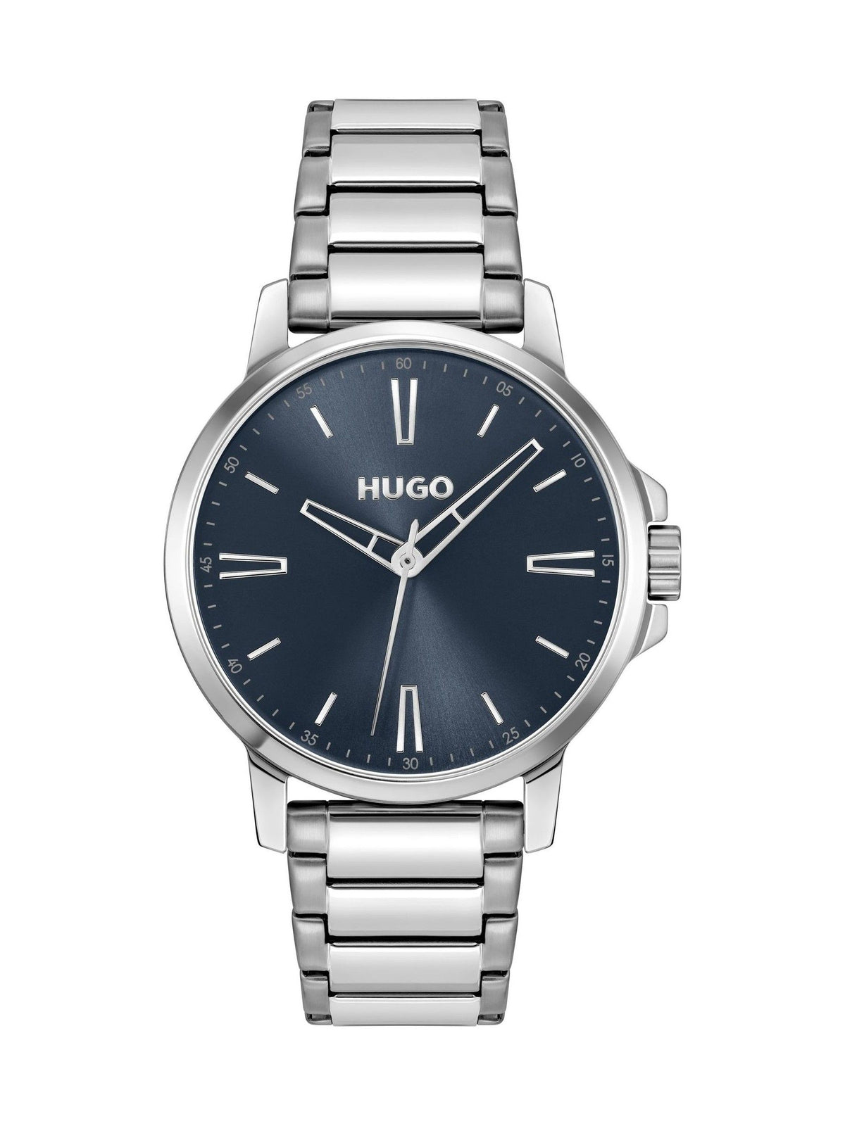 HUGO Smooth stainless steel bracelet watch green dial 41mm - British product