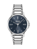 HUGO Smooth stainless steel bracelet watch green dial 41mm - British product
