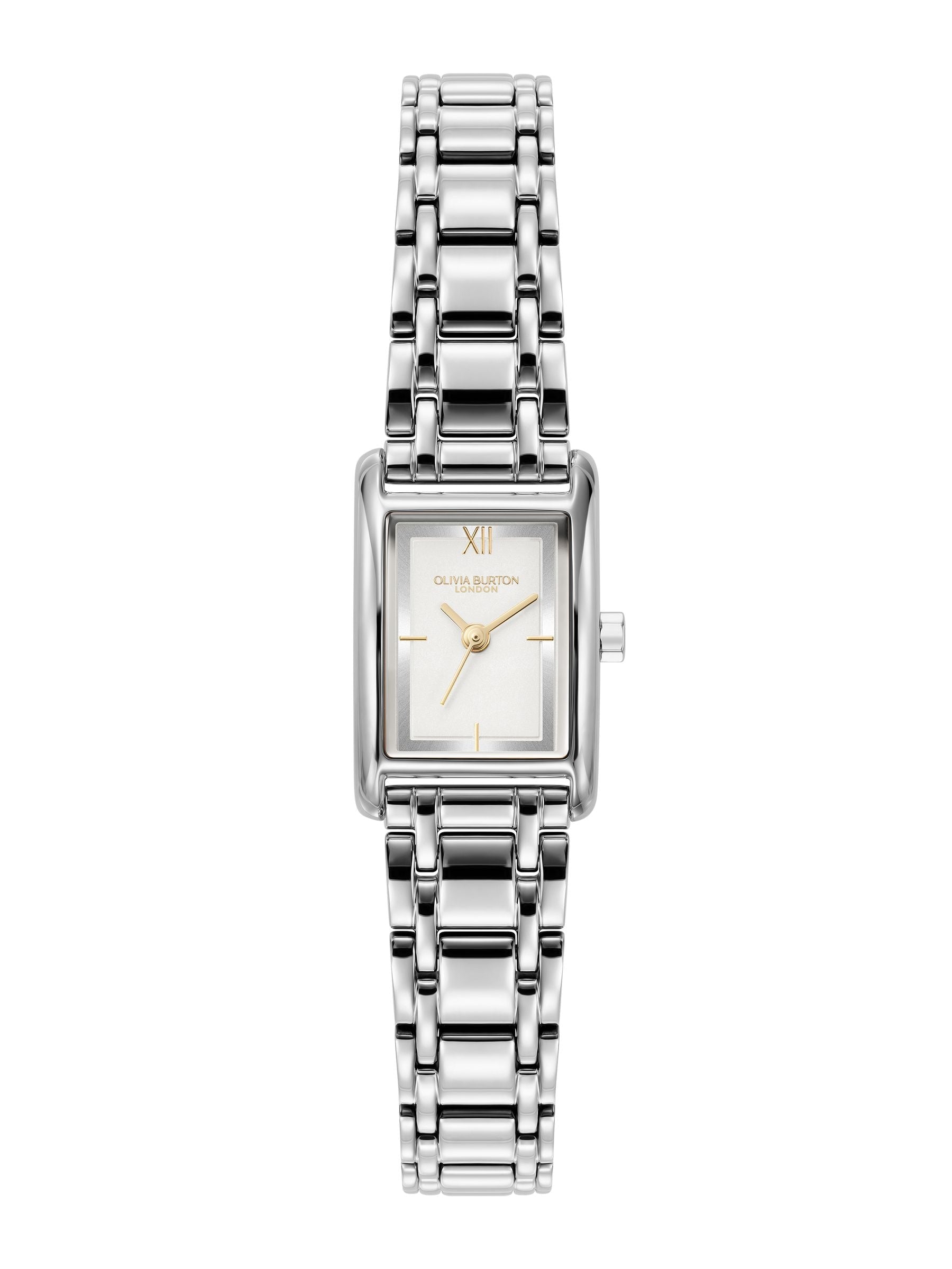 Olivia Burton Petit Grove silver tone watch 16x24mm, imported from the UK