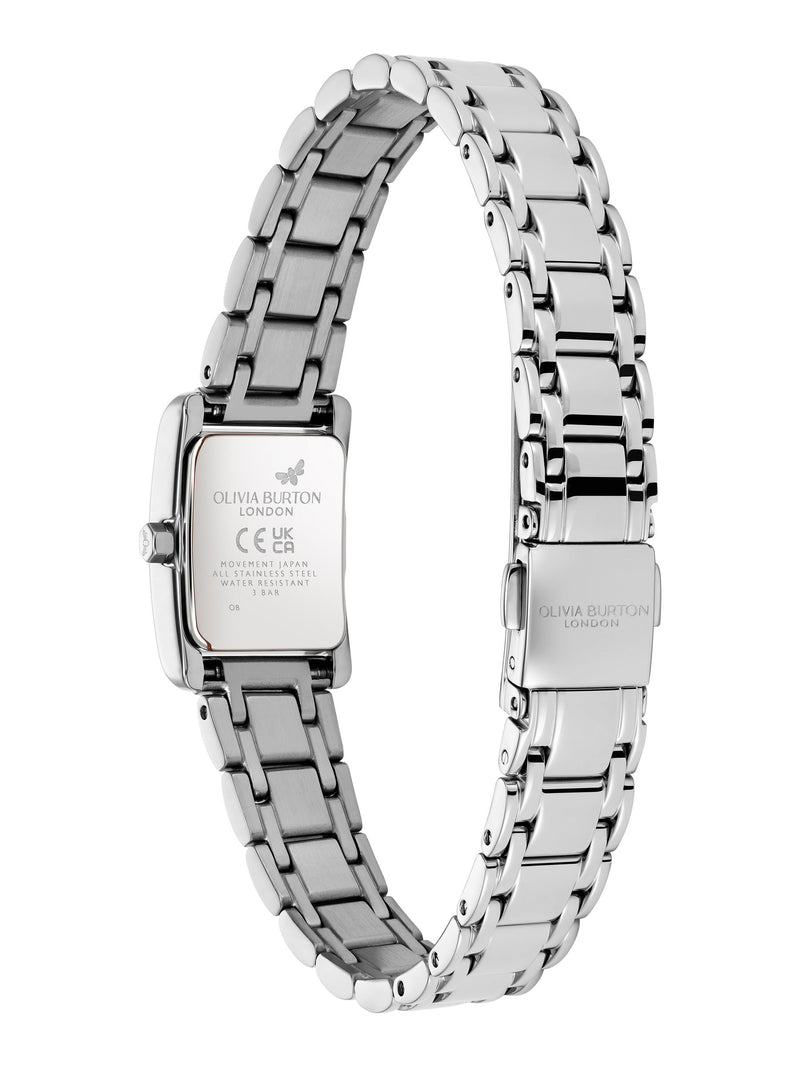 Olivia Burton Petit Grove silver tone watch 16x24mm, imported from the UK
