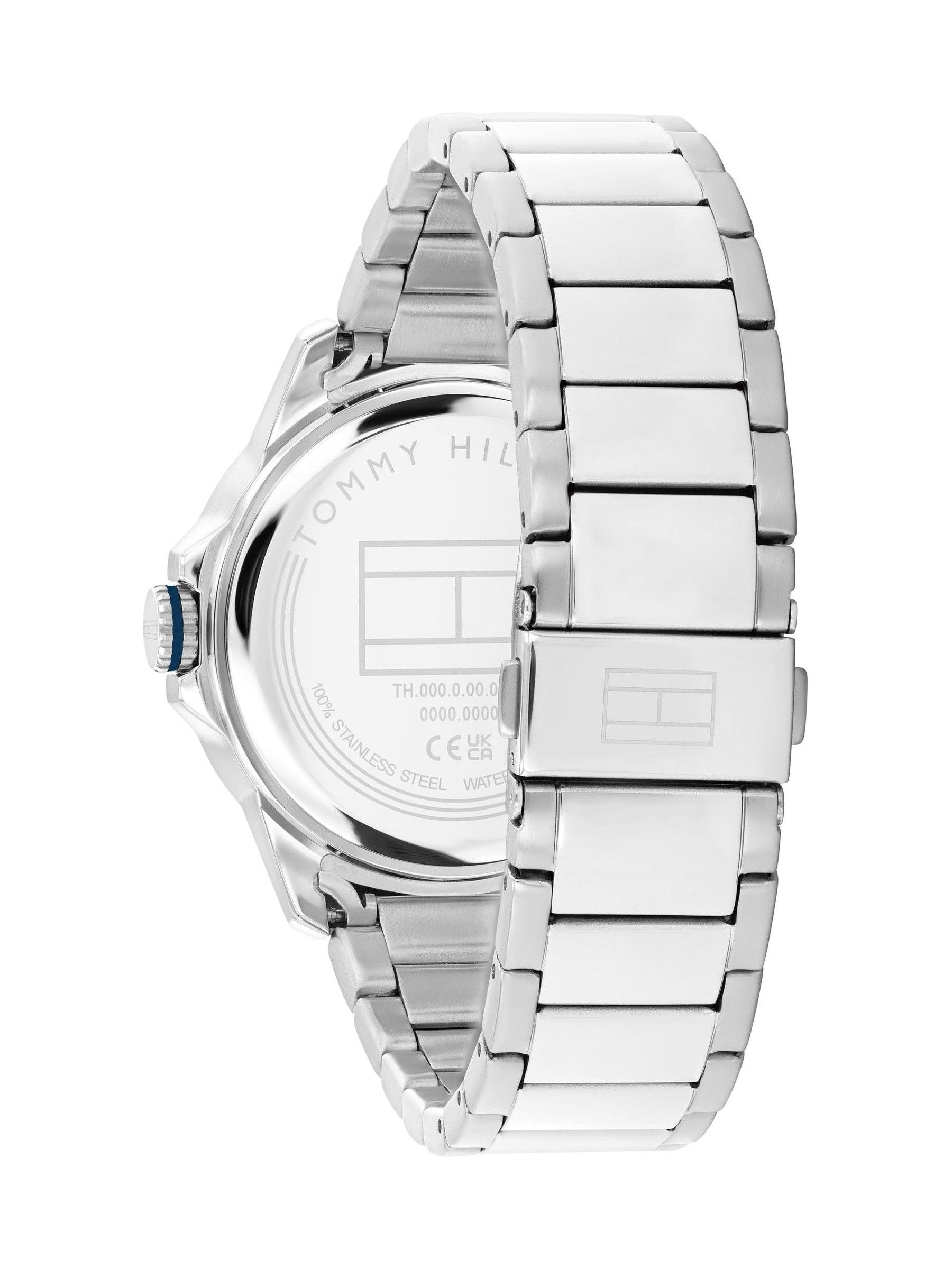 Tommy Hilfiger silver tone stainless steel bracelet watch 43mm, UK version