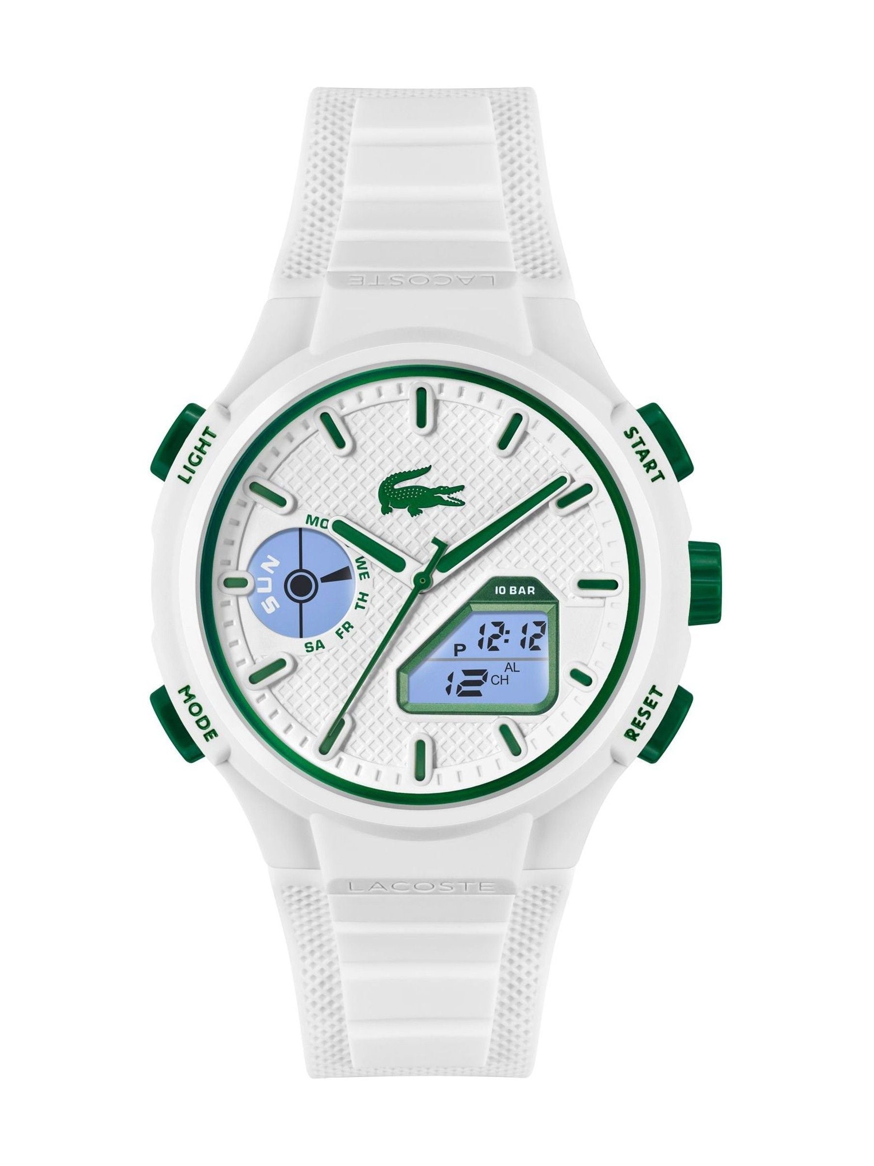 Lacoste White LC33 watch with TR90 case, imported from the UK