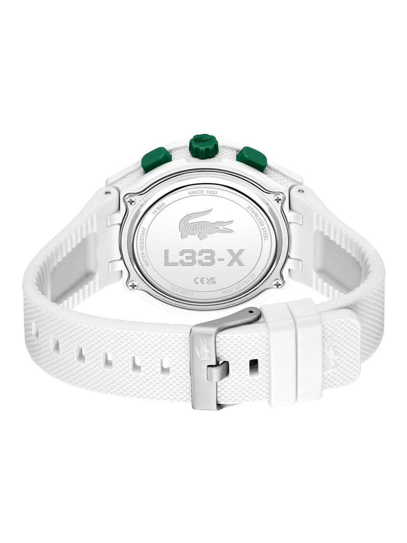 Lacoste White LC33 watch with TR90 case, imported from the UK