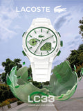 Lacoste White LC33 watch with TR90 case, imported from the UK