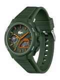 Lacoste Green LC33 watch with TR90 case and silicone strap, UK version