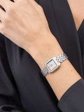 BOSS Mae Petite white tone soft square bracelet watch (British brand)