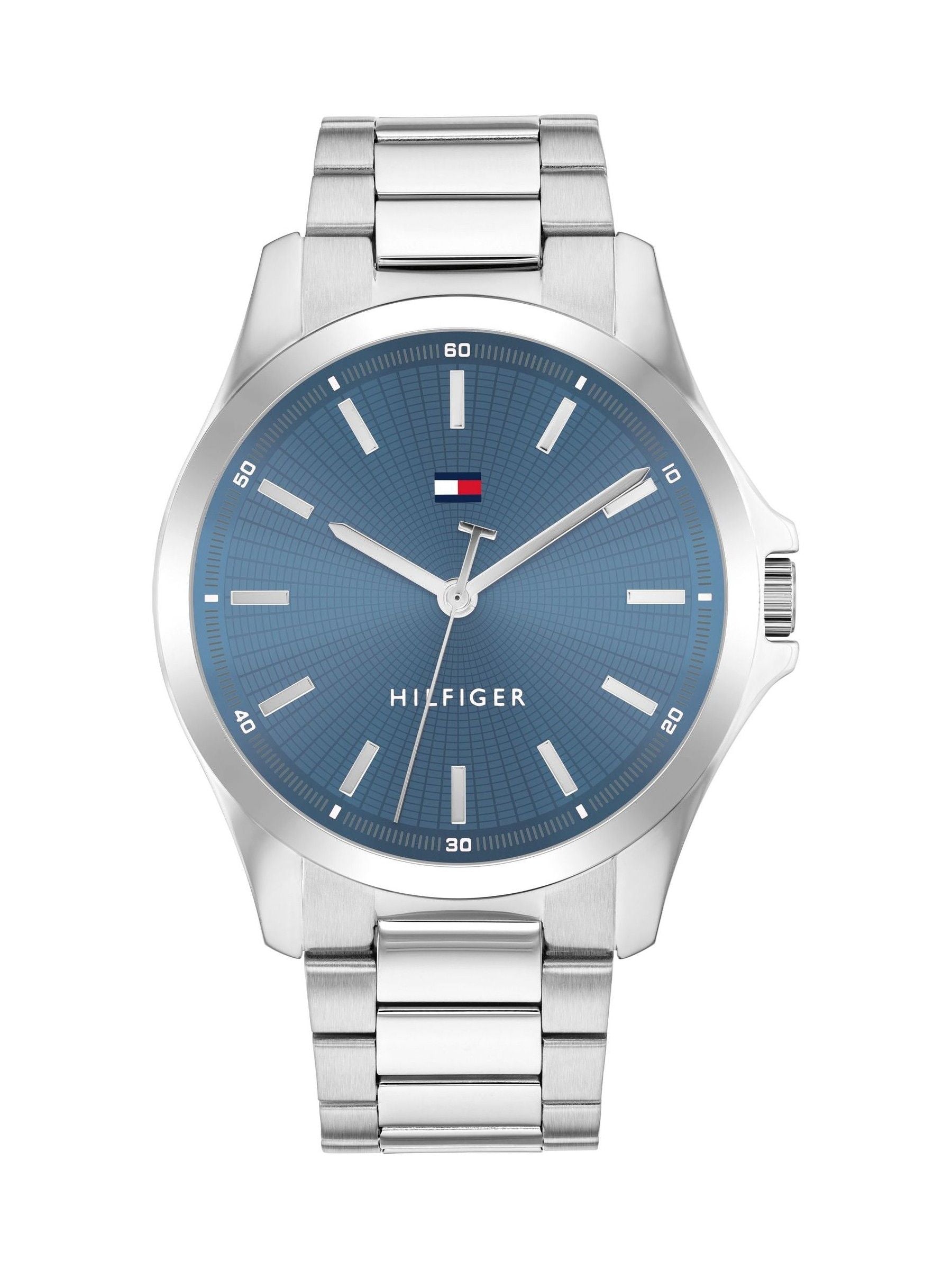 Tommy Hilfiger silver stainless steel bracelet watch 43mm, UK version
