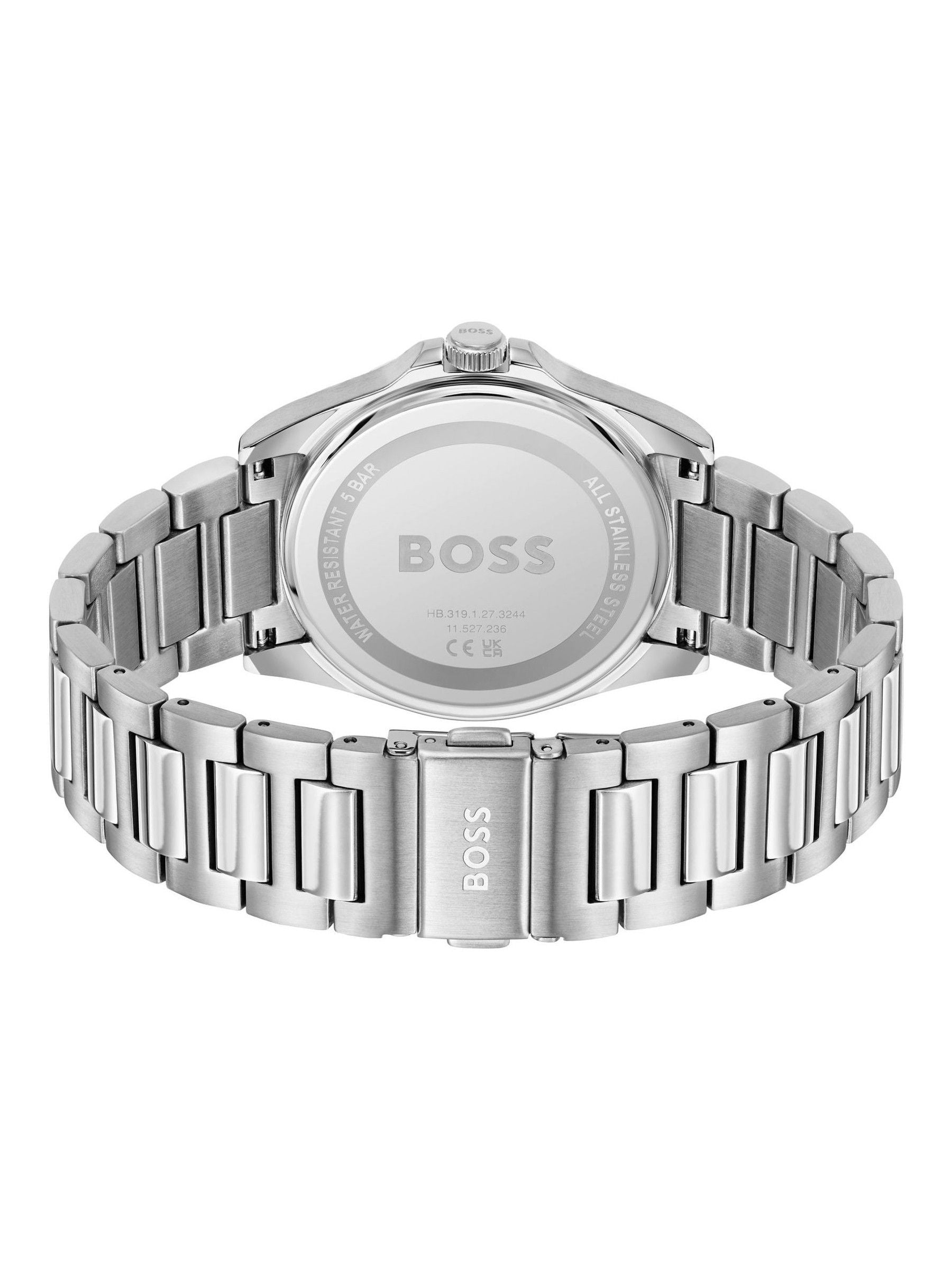 BOSS Strike black dial watch 41mm stainless steel (British brand)