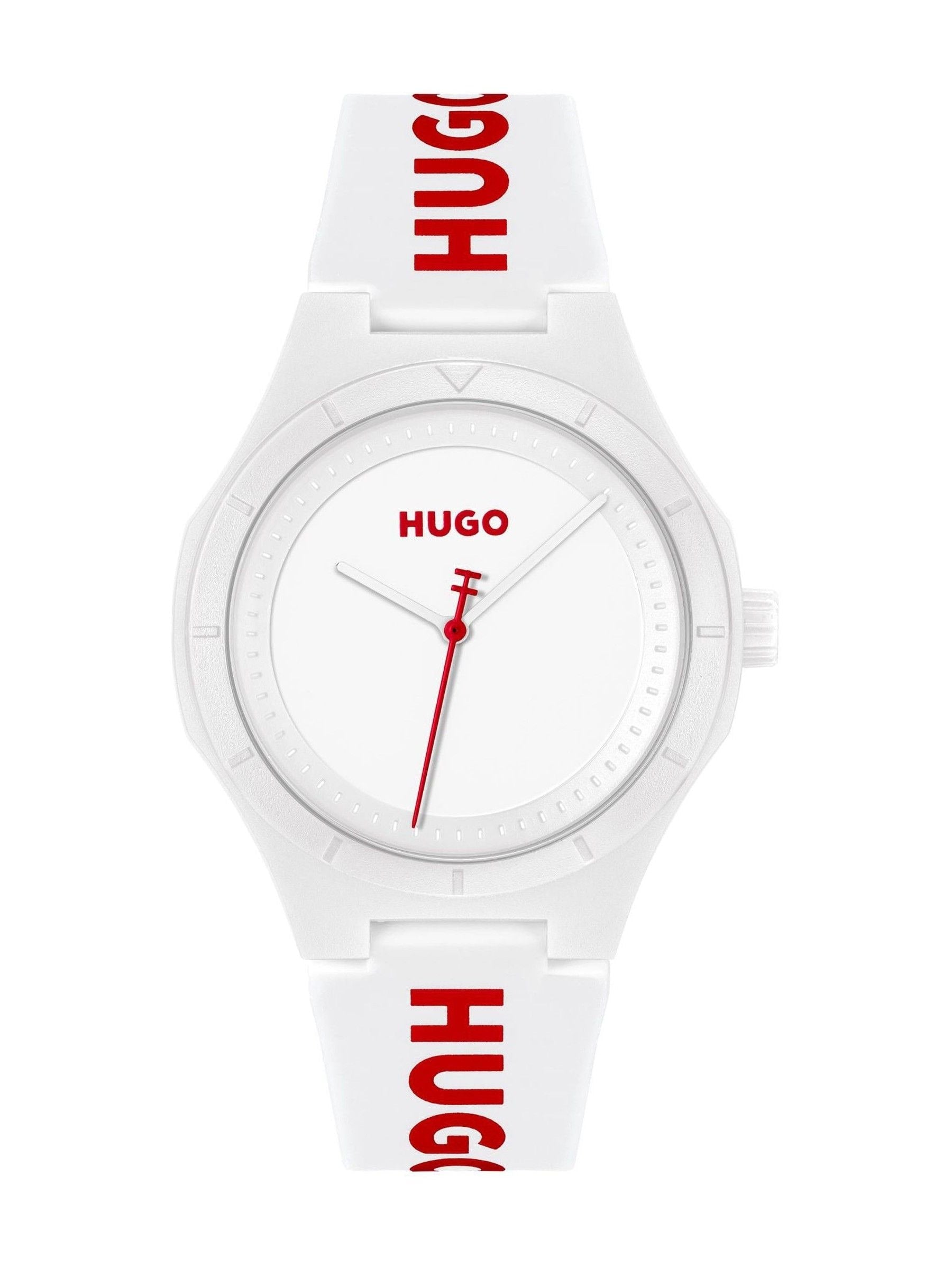 HUGO White LIT white silicone watch - British product