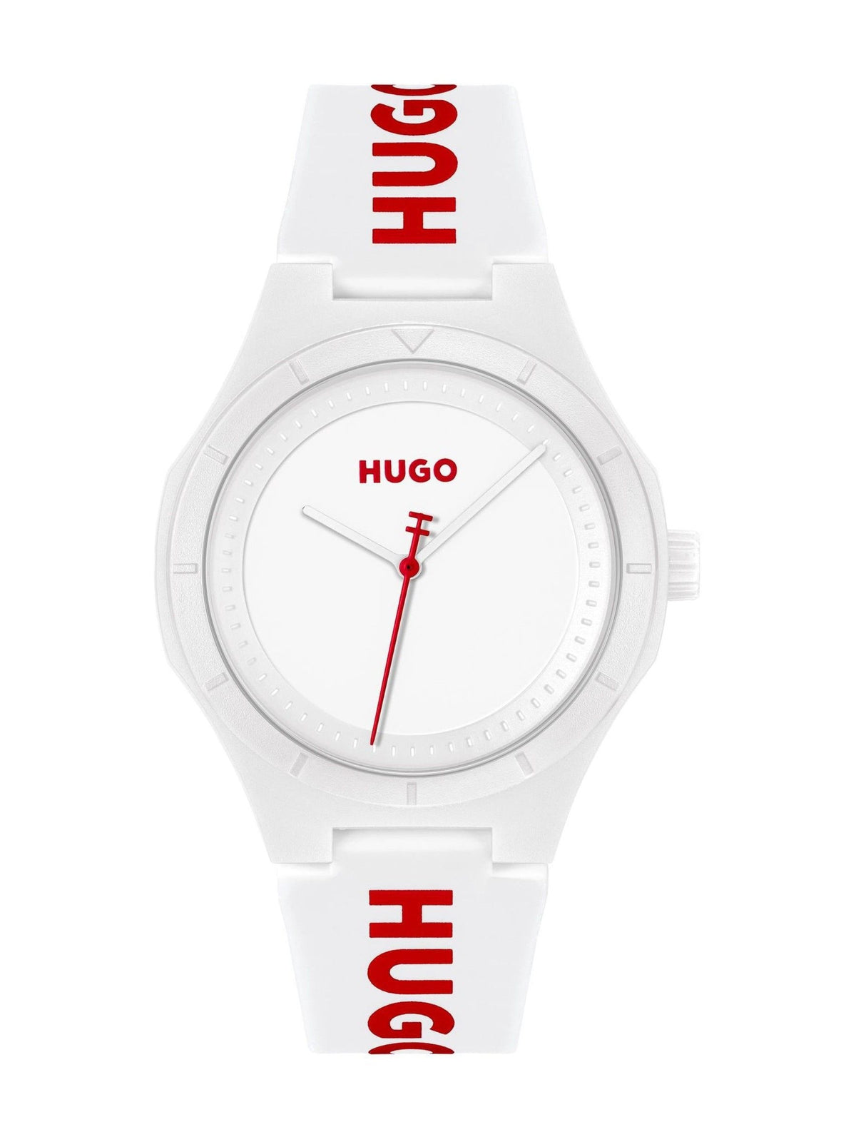 HUGO White LIT white silicone watch - British product