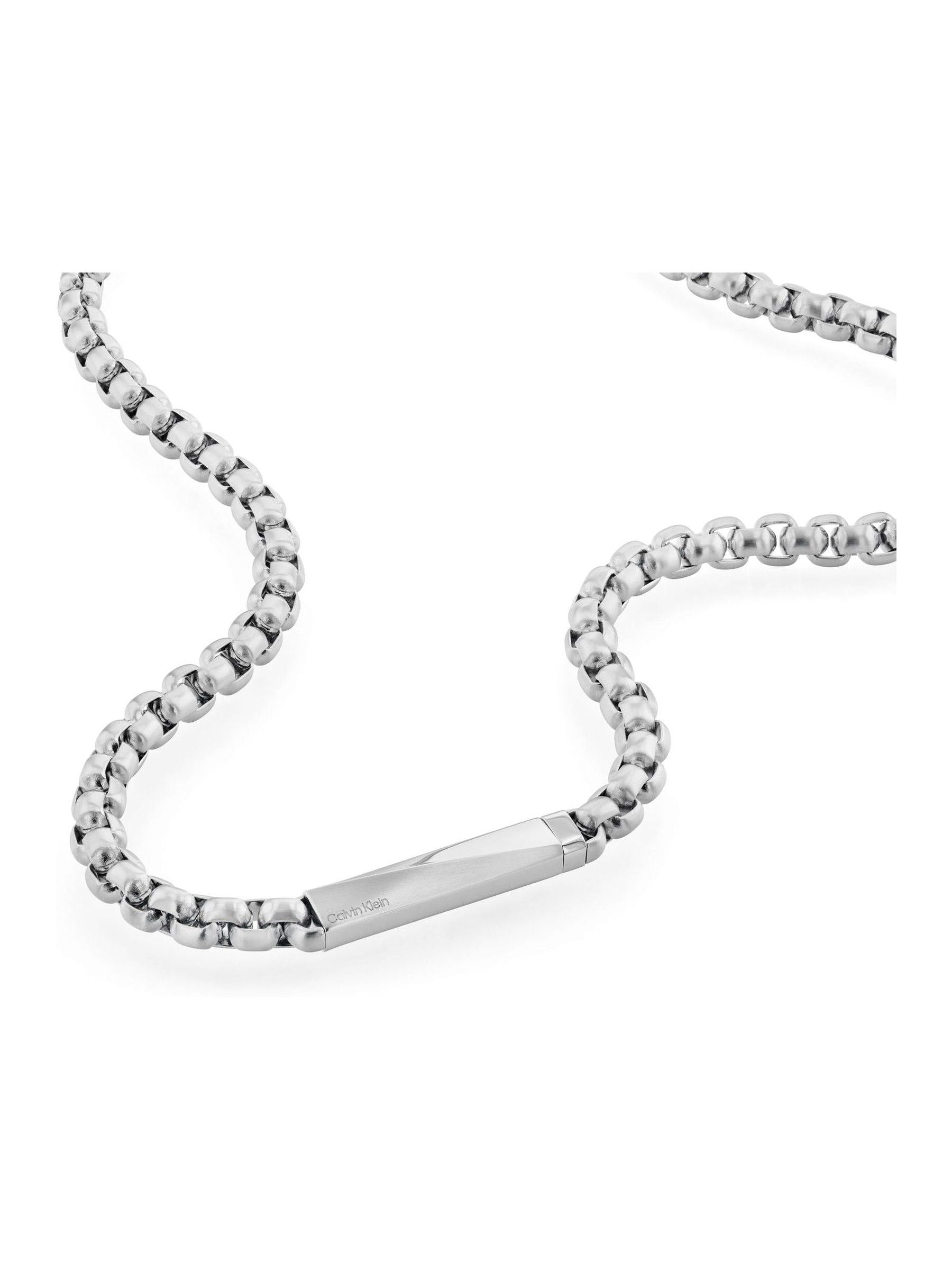 Calvin Klein silver tone men's necklace 24 inches - British product