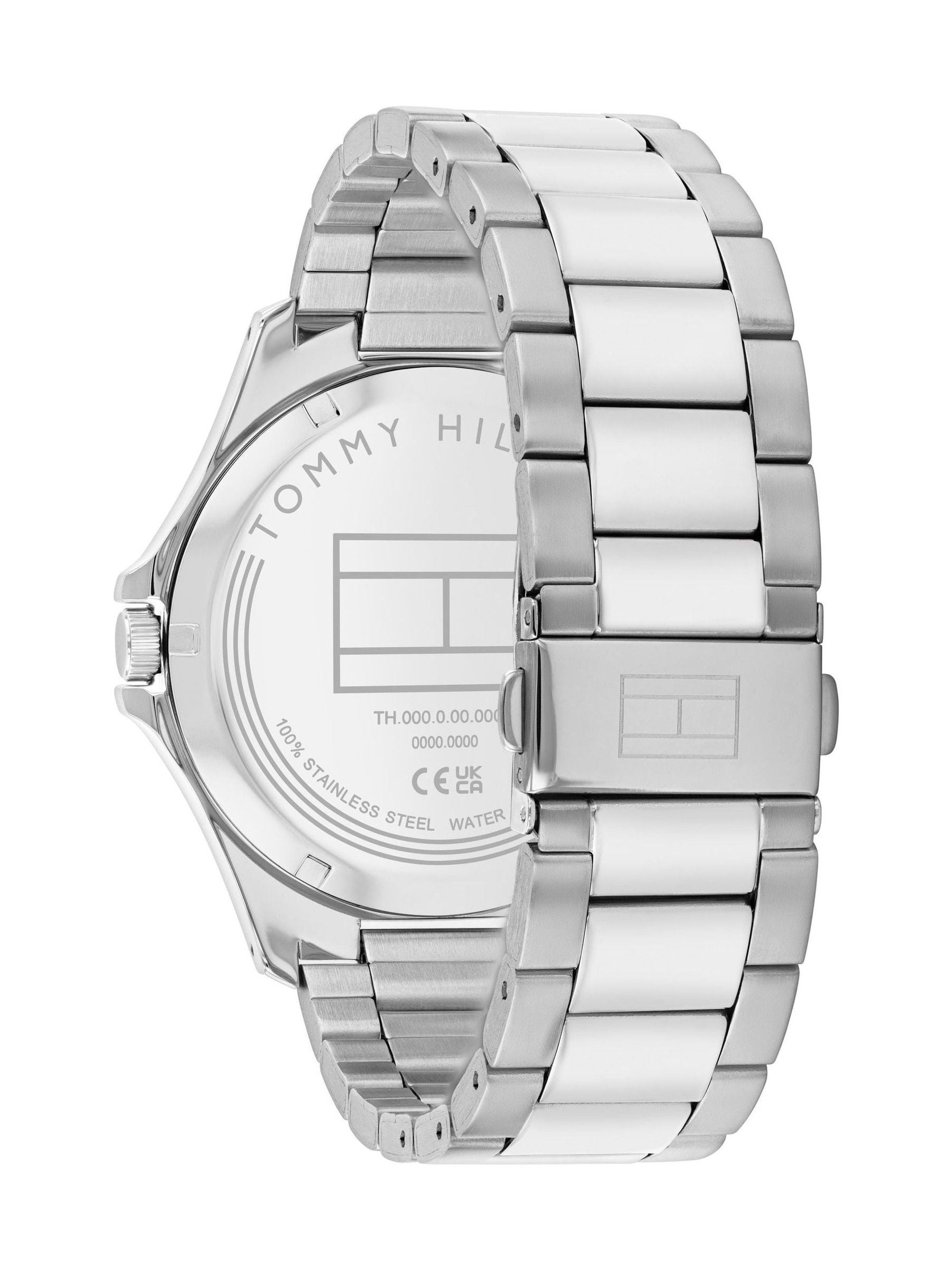 Tommy Hilfiger silver tone stainless steel bracelet watch 43mm, UK version