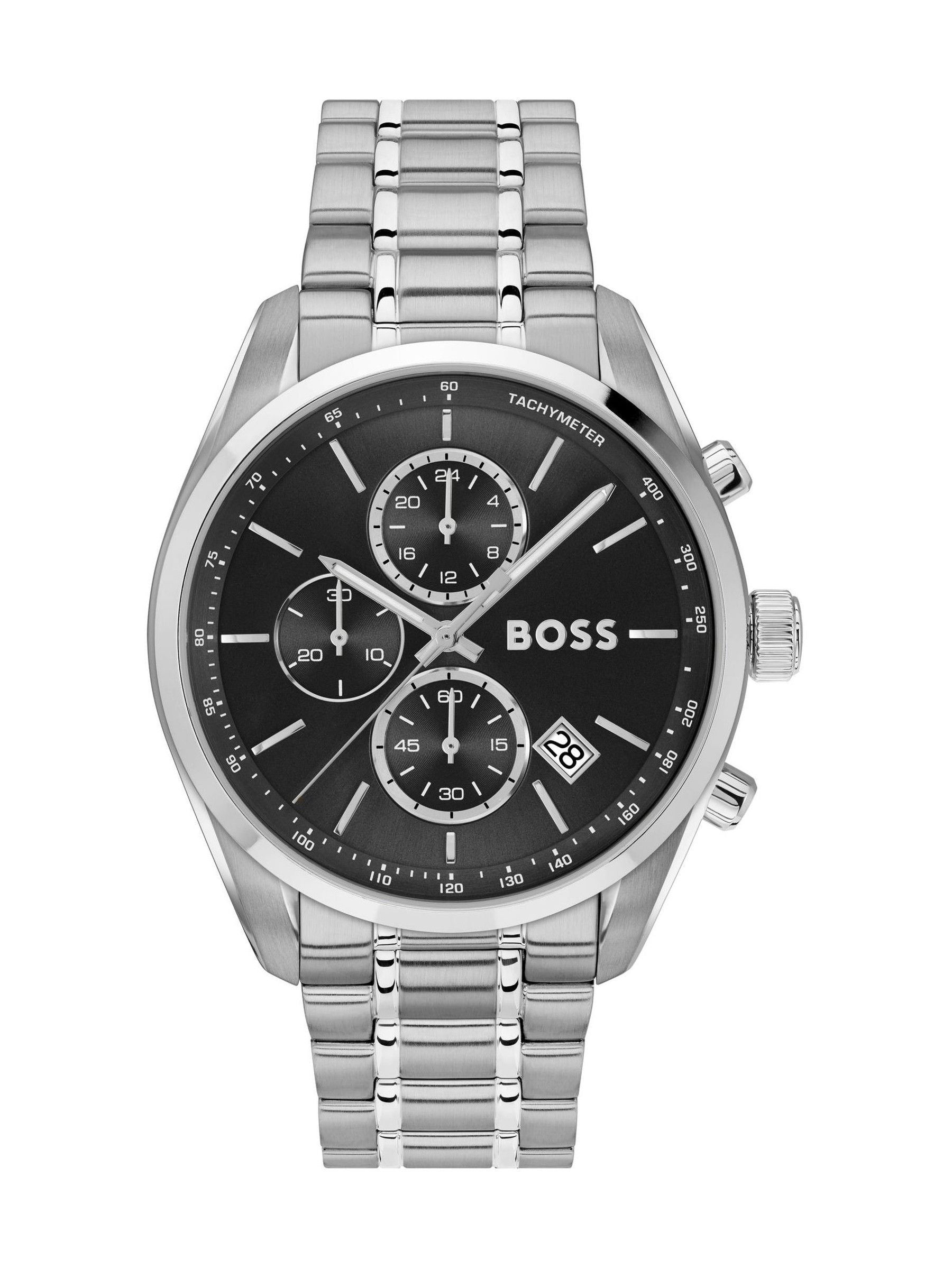 BOSS Grand Prix watch black dial stainless steel case, imported from the UK