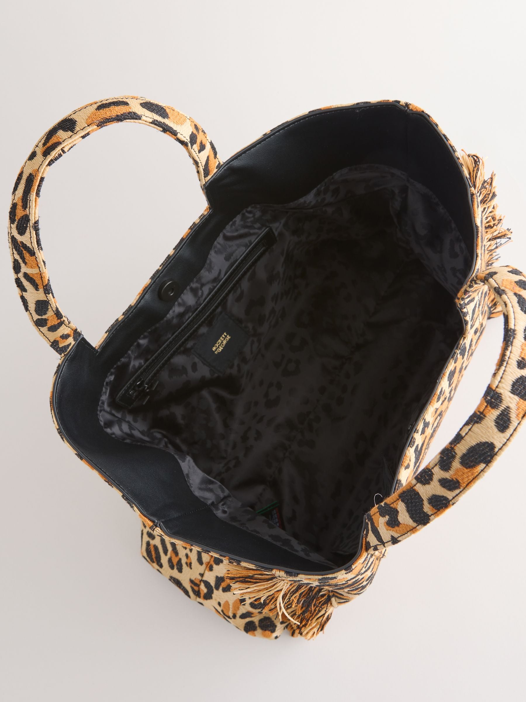 Rockett St George animal print beach bag (British brand)