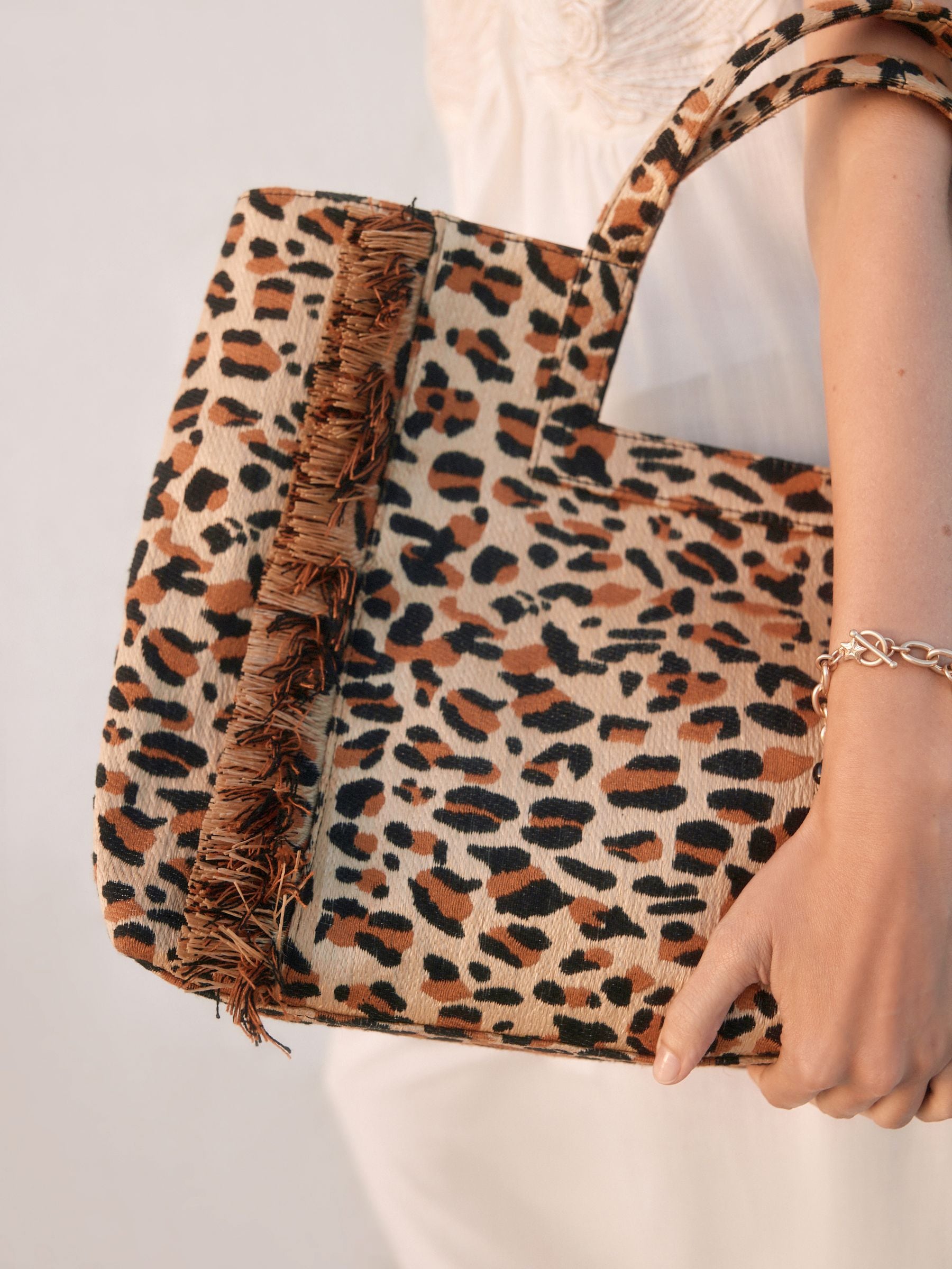 Rockett St George animal print beach bag (British brand)