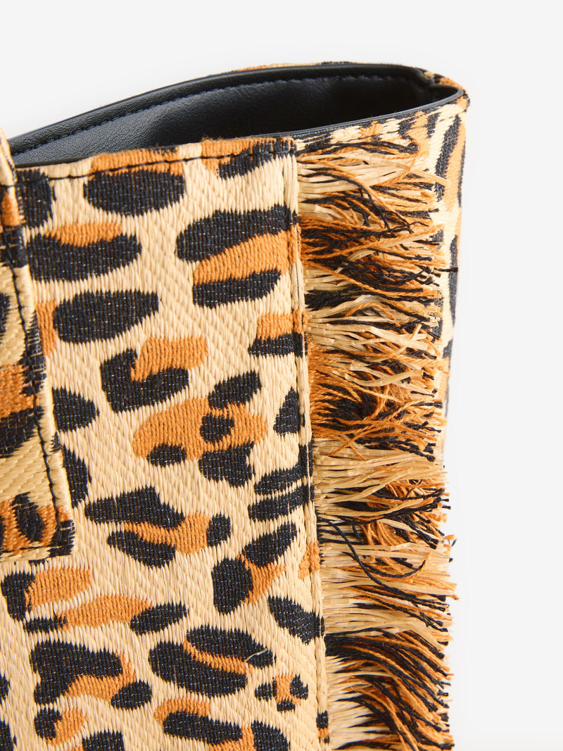 Rockett St George animal print beach bag (British brand)