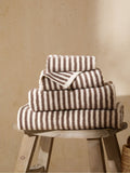 Yard Chocolate Hebden Striped Towel