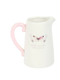 Something Different white butterfly print ceramic jug - British product