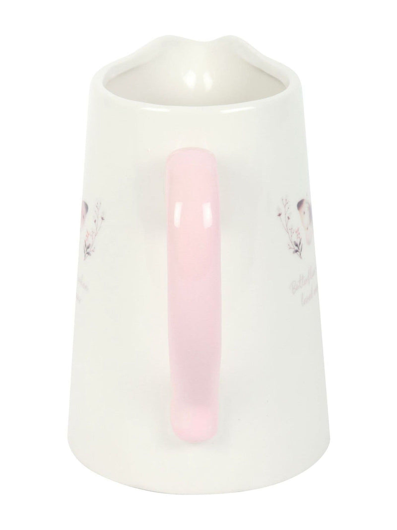 Something Different white butterfly print ceramic jug - British product