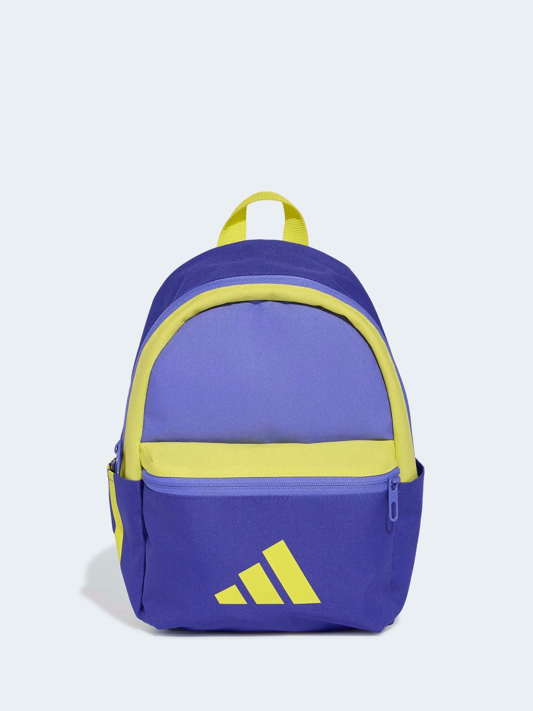 adidas Purple/Yellow 3 Bar Kids Backpack