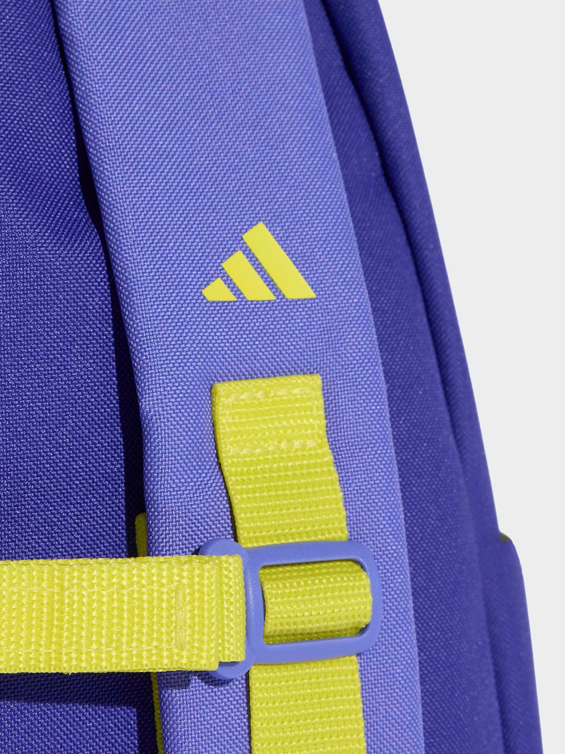 adidas Purple/Yellow 3 Bar Kids Backpack