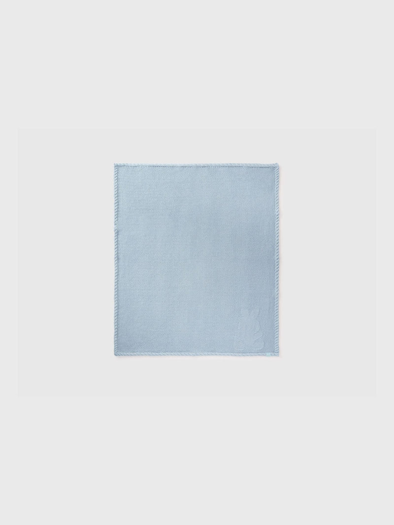 Benetton baby blanket blue bunny logo (British brand)