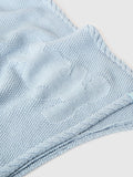 Benetton baby blanket blue bunny logo (British brand)