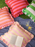 Furn Palm Royale stripe outdoor cushion 50x50cm (British brand)