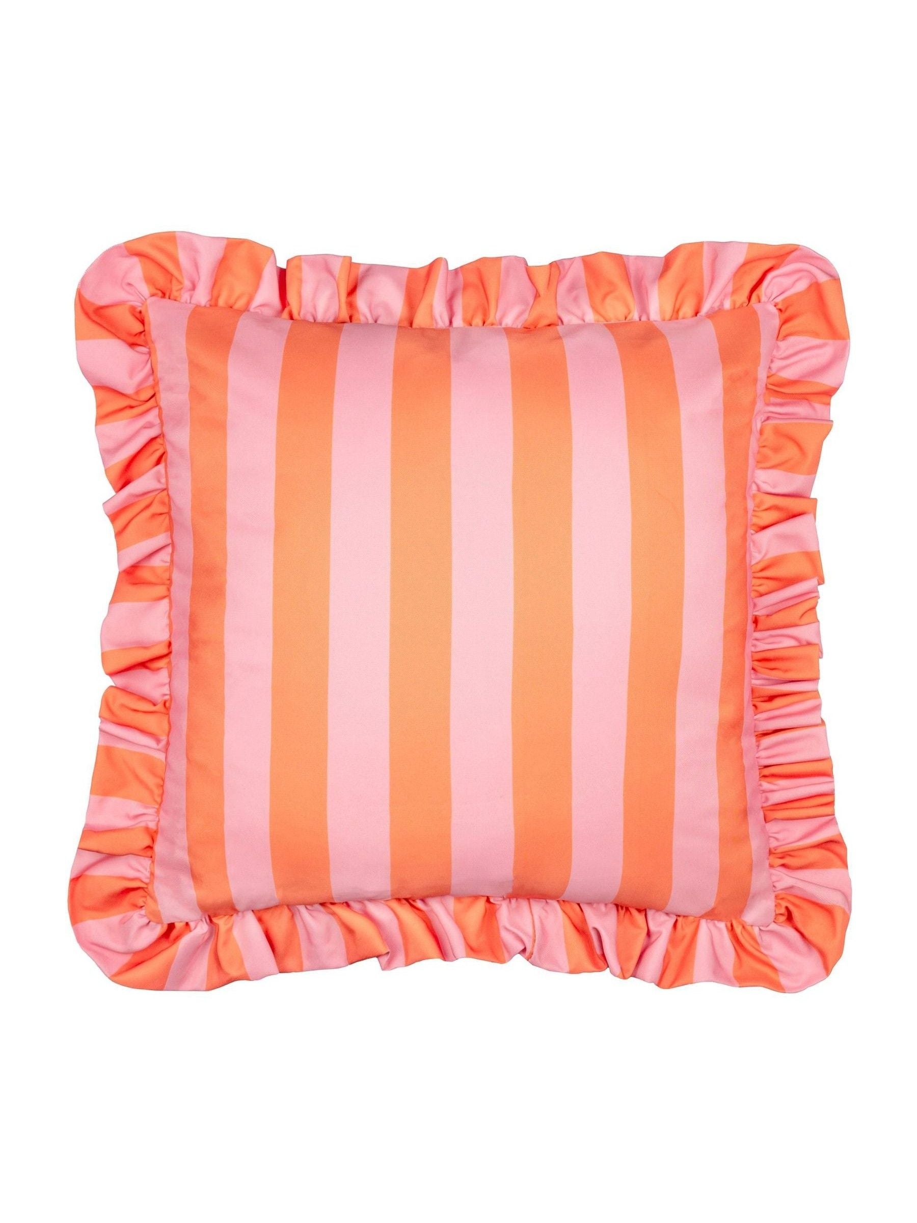 Furn Palm Royale stripe outdoor cushion 50x50cm (British brand)