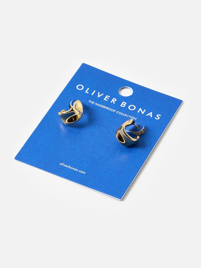 Oliver Bonas gold tone hoop earrings (British brand)