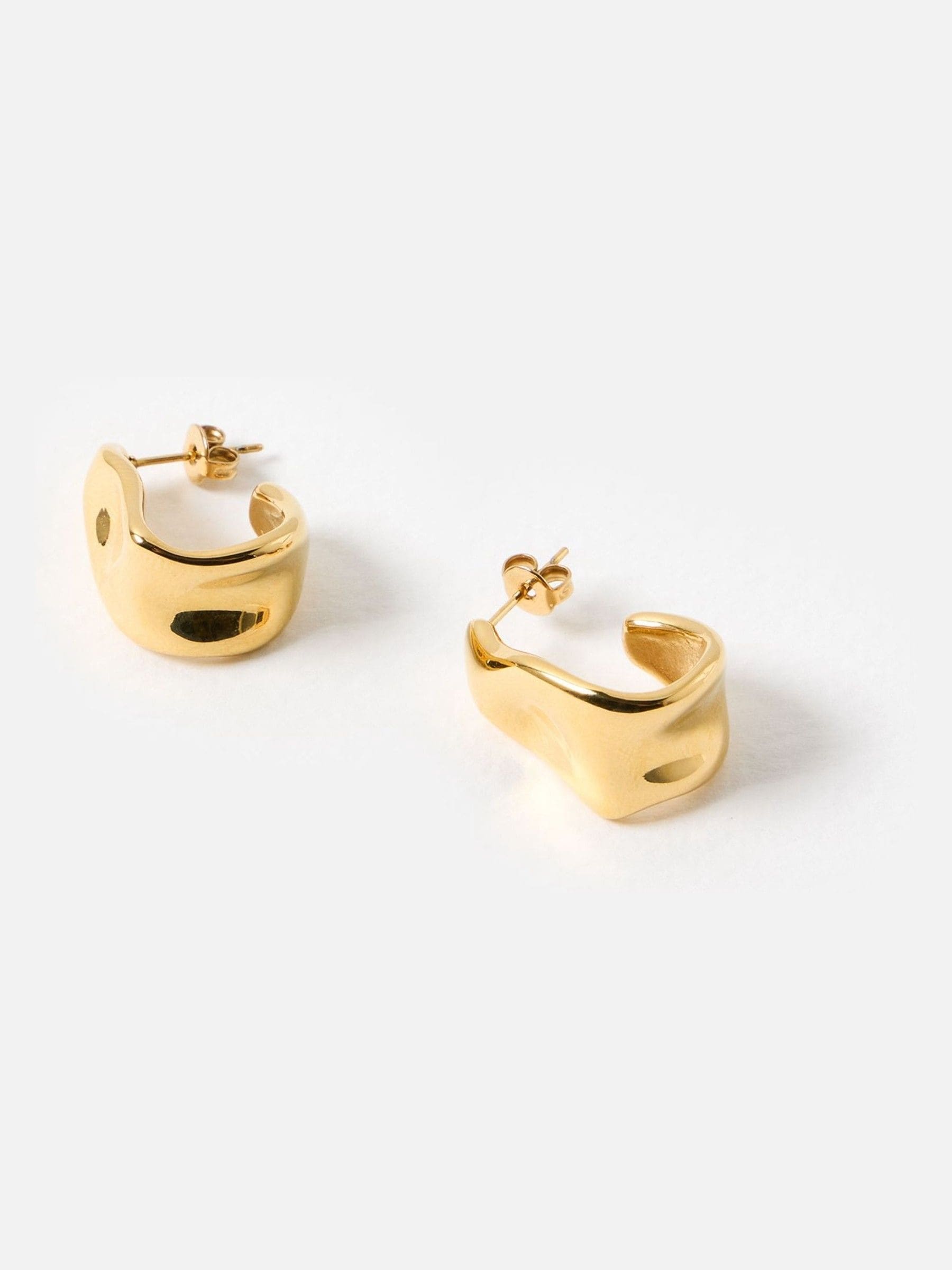 Oliver Bonas gold tone hoop earrings (British brand)